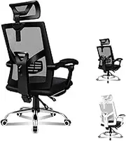 ALFORDSON Ergonomic Mesh Office Chair with 150° Recline, Headrest and Footrest, Executive Computer Office Chair with SGS Listed Gas-Lift, Desk Task Gaming Study Chair for Max 180kg, Brad Black