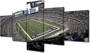 American Decor Cowboys Soccer Team Pictures Paintings 5 Panel Canvas Wall Art AT&T Stadium Artwork Dallas, Texas, US Wall Decor Canvas Wall Art for Living Room Giclee Framed Ready to Hang (50"Wx24"H)