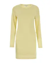 Lemaire Long Sleeved Knitted Mini Dress S,M Pale Canary
