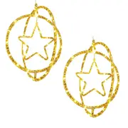 2Pcs Christmas LED Decoration Lights Battery Operated Double Ring LED String Christmas Decoration-Style 1