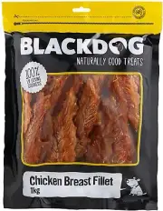 Blackdog Chicken Breast Fillet B197 1KG Adult Dog Pet Biscuits & Snacks Treats A