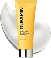Gleamin Vitamin C Cleanser - Cream to Foam - 2% BHA, Paw Paw & Turmeric for Radiance, Exfoliation, and Pore Cleansing | pH Balanced, Non-Stripping, Fragrance-Free Brightening Face Wash - 3.4 FL OZ