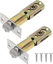 EMSea 2Pcs Tubular Mortice Latch Size 60mm or 70mm Stainless Steel Tubular Door Latch Adjustable Latch Accessories for Lever Door Handles Internal Door Handles