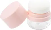 EXQUIMEUBLE Portable Loose Powder Storage Box with Built Puff Compact Makeup Container for Travel for Loose Powder Blusher Leak Design for Daily Use