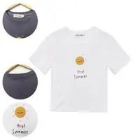 在飛比找momo購物網優惠-【TATA KIDS】童裝 微笑太陽印花短袖T恤(共二色 1