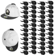 48 Pack Wall Mount Hat Hooks for Baseball Caps Hat Storage Bracket