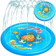 Large Splash Pad Water Sprinkler for Kids 68" Outdoor Toy