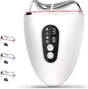 EMS Gua Sha, Robofun Face Massager Gua Sha Electric with Vibration & Heat & Cold, Face Shaping Tool with Red, Blue, Purple, Face Massager for Face Anti Wrinkles Anti Ageing