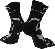 [X AUTOHAUX] Cycling Socks Absorb Sweat Outdoor Bike Socks Black Grey Size m Neutral and Universal 1 Pair