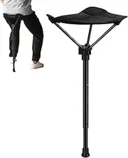 Folding Stool - Aluminum colapsible Hiking Stool, Outdoor Foldable Chair | Adjustable Height Camping Seat, Portable Lightweight Stool for Hiking, Beach, Travel, BBQ, Fishing, Supports Up to 275lbs