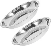 HANABASS 2pcs Stainless Steel Pet Bowls Set for Small Dogs and Cats Easy to Clean Dog and Cat Feeding Dishes for Multiple Pets Reduces Whisker Fatigue