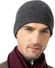 [EURKEA] 100% Merino Wool Beanie Hat Skullies Watch Cap for Men