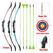 Archery Takedown Recurve Bow & Sucker Arrows Target Papers Set for Kids Gift