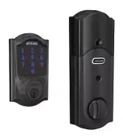 SCHLAGE BE469ZP CAM 622 Connect Smart Deadbolt Matte Black Z-Wave Plus enabled