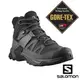 【SALOMON 法國】男 X ULTRA 4 GTX中筒登山鞋WIDE『黑/灰/珍珠藍』412946 越野鞋.健行鞋.多功能鞋.戶外.露營