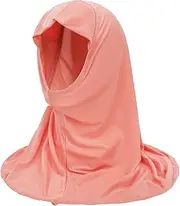 [NICEYST] Girls Ice Silk Muslim Khimar Hijab Headscarf Flower Arab Scarf Shawls Neck Wrap Islamic Head Wrap for Age 2-7 Years