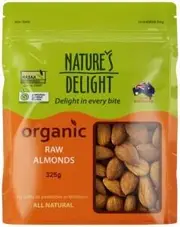 NATURE'S DELIGHT Organic Raw Almonds 325g