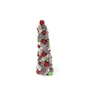 CC Christmas Decor 18" Candy Crush Pine Cone Artificial Christmas Topiary Tree