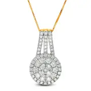 1 CT. T.W. Composite Natural Diamond Pendant in 10K Yellow Gold