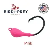 3pk Circle Hook Jigs - 1 1/2oz - Pink