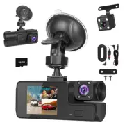3 Channel Dash Camera Front and Rear Inside,1080P HD Dash Cam Car DVR Video R...
