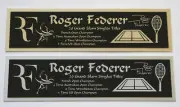Roger Federer nameplate for signed tennis ball photo racket or case
