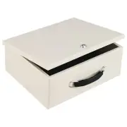Dalmbox Portable Fire Safe Box with Key Lock, Fire Resistant Metal Lock Box f...