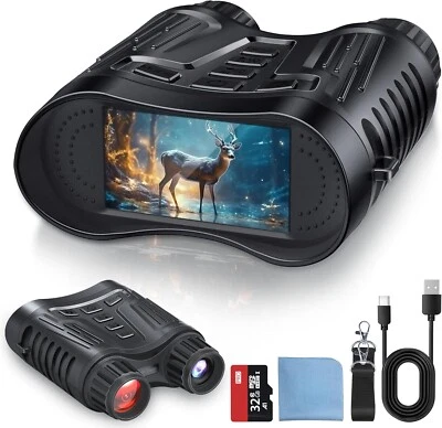 4K Night Vision Goggles Binoculars - Infrared Night Vision in 100% Darkness, 3.2