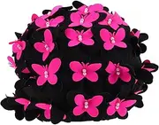 Generic Breathable Decorative Swim Cap for Women Lightweight Bathing Hat with Cute Comfortable Fit for Swimming Diving and Snorkeling Activities