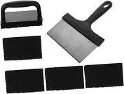 BBQ Cleaning Scraper Brush Kit Grill Grates Scraper BBQ Rack Cleaning Tools 6PCS Set for Kitchen