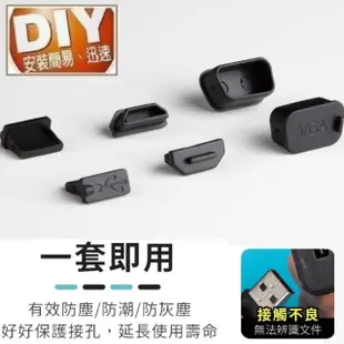 【Ainmax 艾買氏】筆電 電腦 防塵塞 保護塞 防塵蓋 防潮塞 防水 蓋子(USB HDMI VGA 各1共3入)