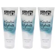 Keratin Hydrate Deep Conditioner by Keratin Perfect for Unisex - 7 oz Conditioner - Pack of 3