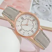 Watches Quartz Watch Fashion Simple Petal Roman Numerals Belt Watch