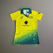 Australia Asics Womens Size 10 M One Day Cricket Shirt Jersey Brand New