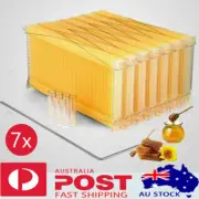 NEW 7PCS Auto Honey Bee combs Hive Frames For Wooden Beekeeping Beehive House AU