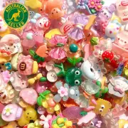 120 Pcs Random Slime Charms Bulk DIY Craft Making Resin Making Kit, Resin Flat B