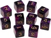 TX GIRL 20/Pack Dice Set Craps Set Game Dice Casino Dice for DND Games-Square D6 Double Color Gambling Party Game (Color : Multi-Colored)