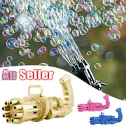 Gatling Bubble Machine Gun Cool Toy Summer Soap Water Bubble Maker Outdoor Toys