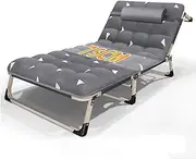 Folding Outdoor Camping Cot Household Single Folding Bed, Outdoor Camping Bed, Portable Recliner, Office Siesta Bed, Multifunctional Garden Lounge Chair, Beach Chair Interesting FANDIAO