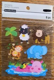 Recollections Zoo Elephant Lion Wild Animals Hippopotamus Monkey Sheep Parrot 3D