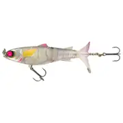 Chasebaits Lures Drunken Mullet 130mm Offset Pop Tail Fishing Lure - Jelly Prawn