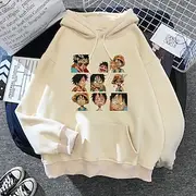One Piece Monkey D. Luffy Hoodie Cartoon Manga Anime Harajuku Graphic Kawaii For Couple's Men's Women's Adults' Back To School Hot Stamping
