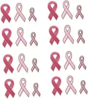 SMASOLO 18pcs Pink Embroidered Ribbon Patches for Clothing DIY Craft Supplies Assorted Designs Iron Sew Unique Garment Accessories to Refresh and Personalize Outfits