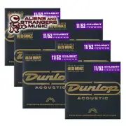 6-Sets! Dunlop Acoustic 80/20 Guitar Strings 11-52, DAB1152