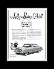1955 Nash Ambassador Custom Country Club Hardtop Judge Joins Mob - Matted 11x14
