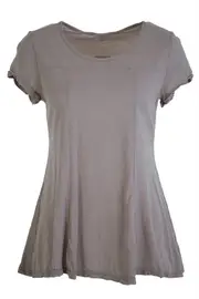 Cotton Peplum Tee--VIG-VC313-C