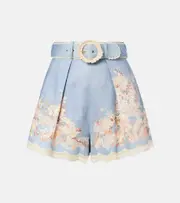 [Zimmermann] Zimmermann Cascadian floral linen shorts AU 16 blue