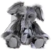 [Charlie Bears] 2024 - Earl Stuffed Elephant Teddy Bear Grey - Fully Jointed | Collectable Cuddly Soft Toy Gift Animal Safari