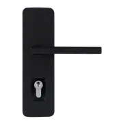 Gainsborough Black Matte Trilock Cove Lianna Double Cylinder Entrance Lever Set