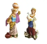 Thomas Kinkade Nativity Pair Water Barer & Peasant Maiden Hawthorne Village NEW!